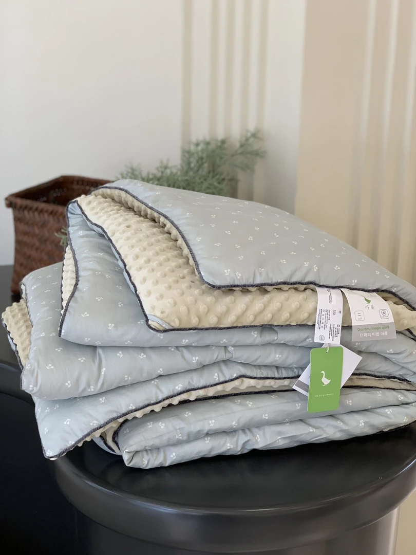 【XFHZ】大鹅双人豆豆被保暖绒被出口韩国被芯大豆纤维春秋被加厚