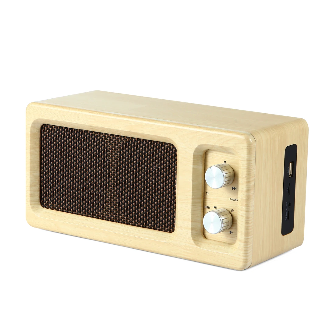 国立D60复古木质无线蓝牙低音炮音响 电脑电视投影仪家用桌面音箱