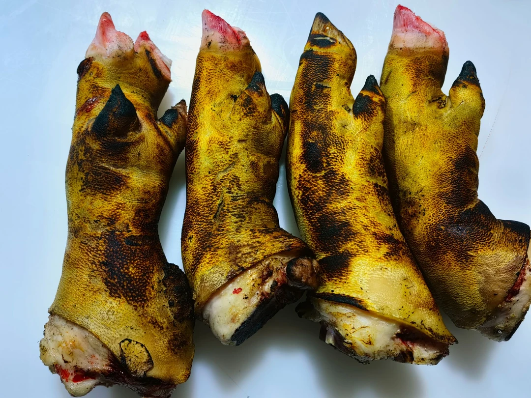 【猪蹄】东北农村纯粮喂养笨猪猪蹄5-6斤