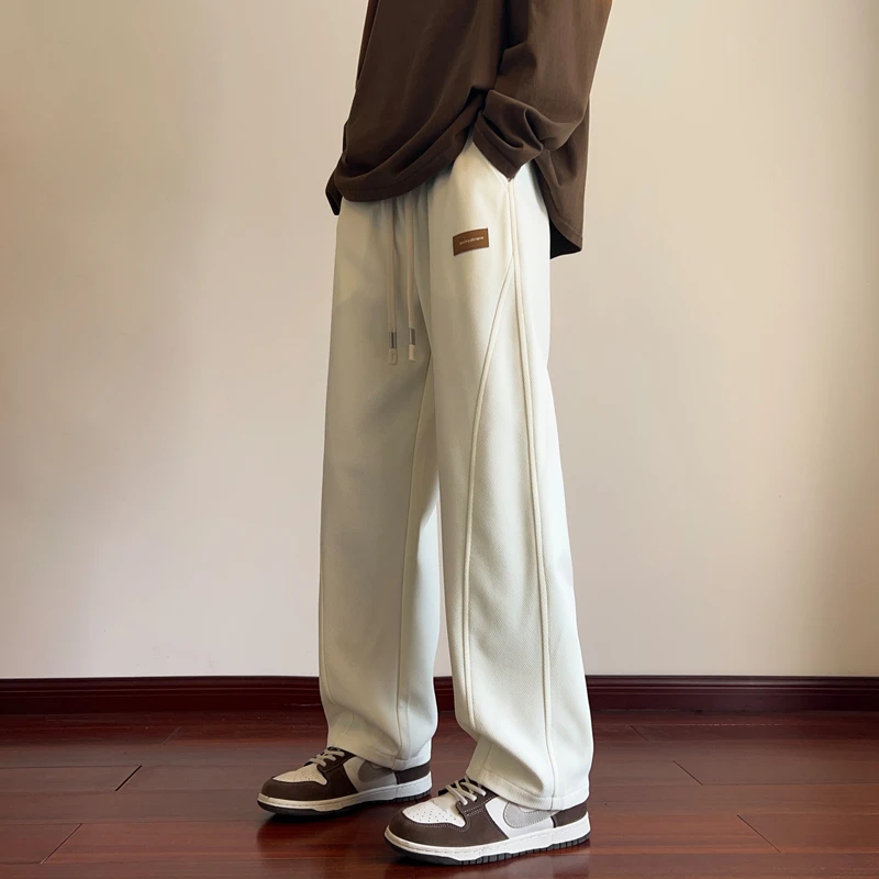 2024春季新款休闲长裤子男款宽松潮百搭青年显瘦运动卫裤男直筒裤