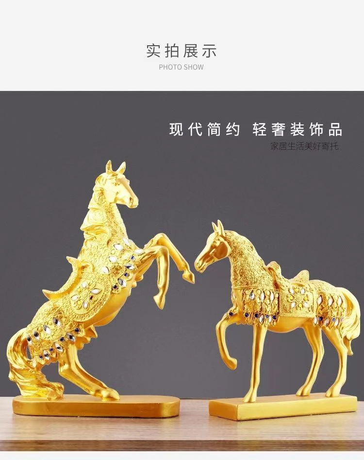 马摆件高档客厅摆件新款马摆设办公室酒柜装饰品电视柜玄关工艺品