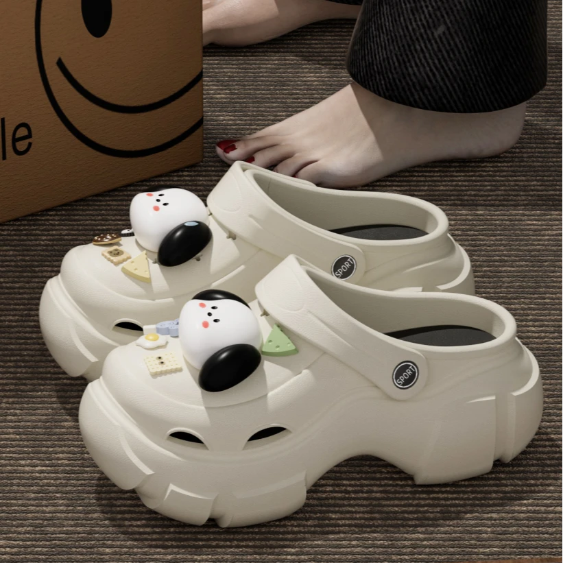 厚底洞洞鞋女士夏季2024新款时尚户外清凉休闲增高显瘦防滑洞洞鞋