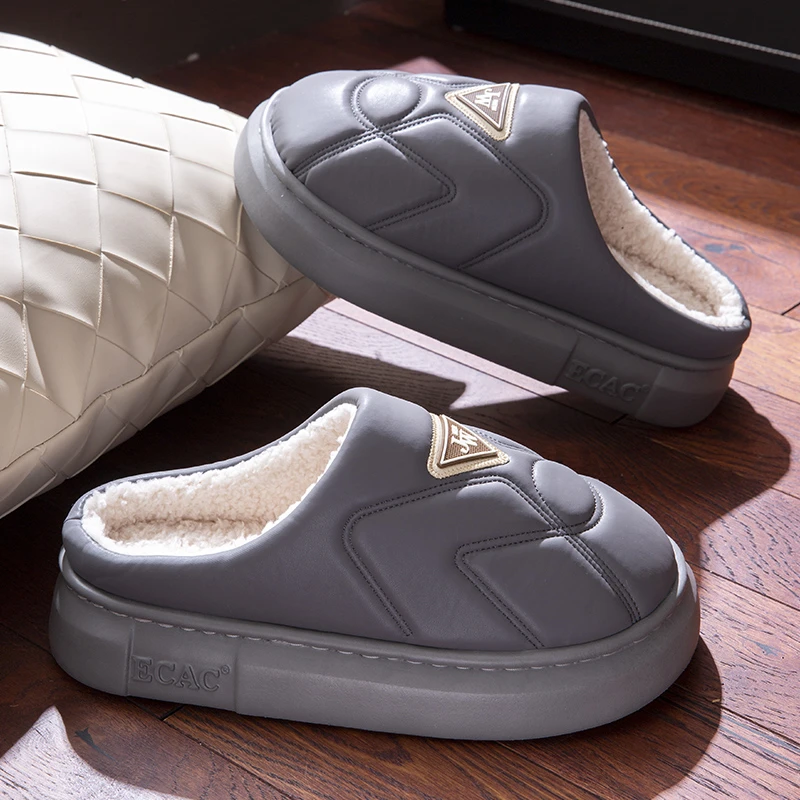 居家棉拖鞋男款秋冬季新款居家室内棉鞋情侣加绒保暖防水棉拖外穿