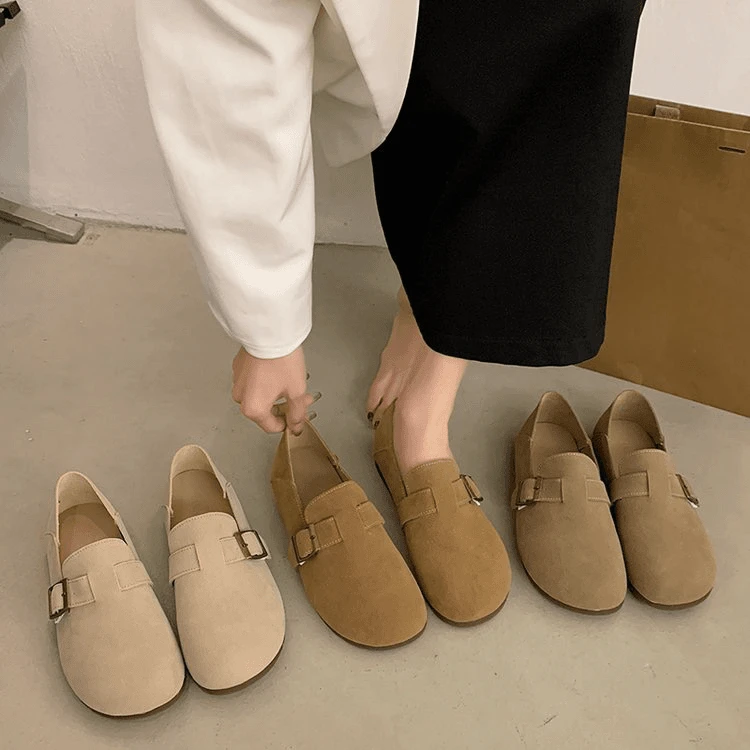 百搭软底新款复古平底舒适时尚休闲勃肯鞋夏季外穿网红浅口鞋子