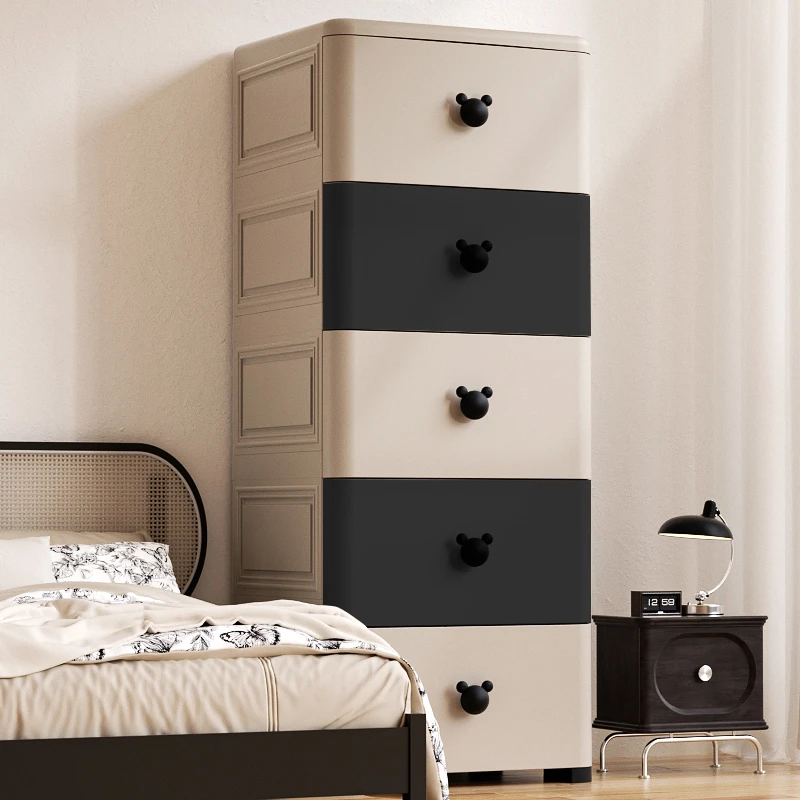 【40面宽米奇】新款拼色卡通收纳柜储物柜客厅卧室儿童衣衣物斗柜