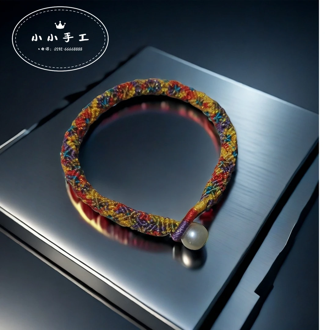 非金属布艺手链 非金属布艺纯手工编织手链礼物手绳时尚彩色手绳