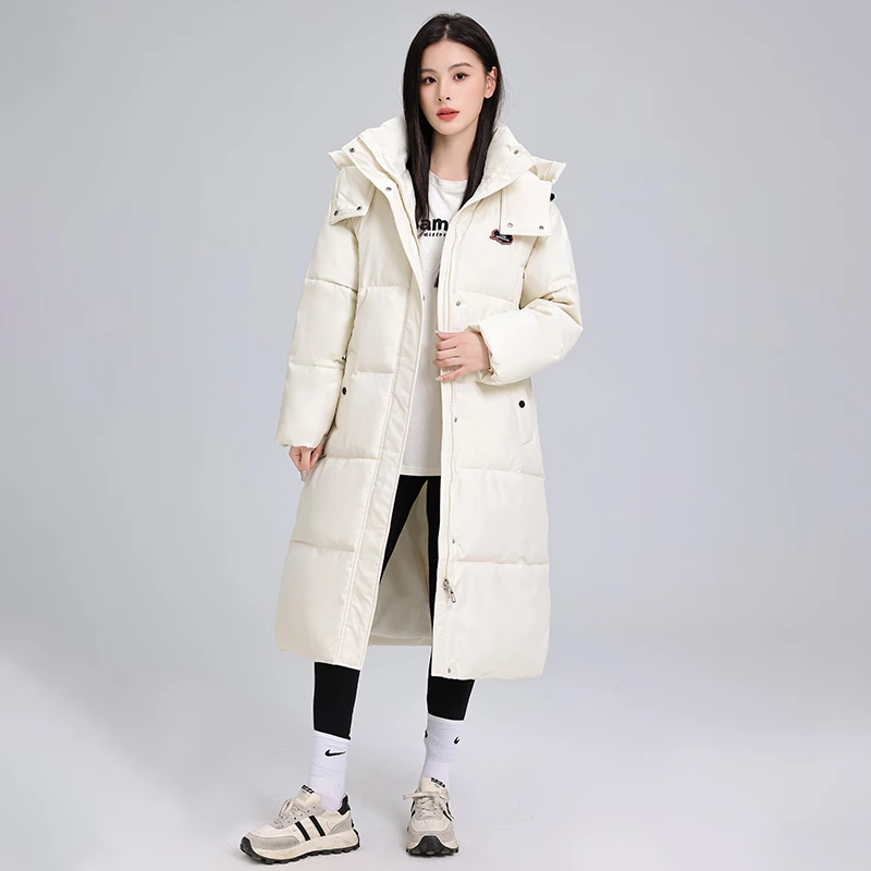 男女款棉衣过膝长款高级感加厚棉衣百搭修身连帽休闲商务情侣男士