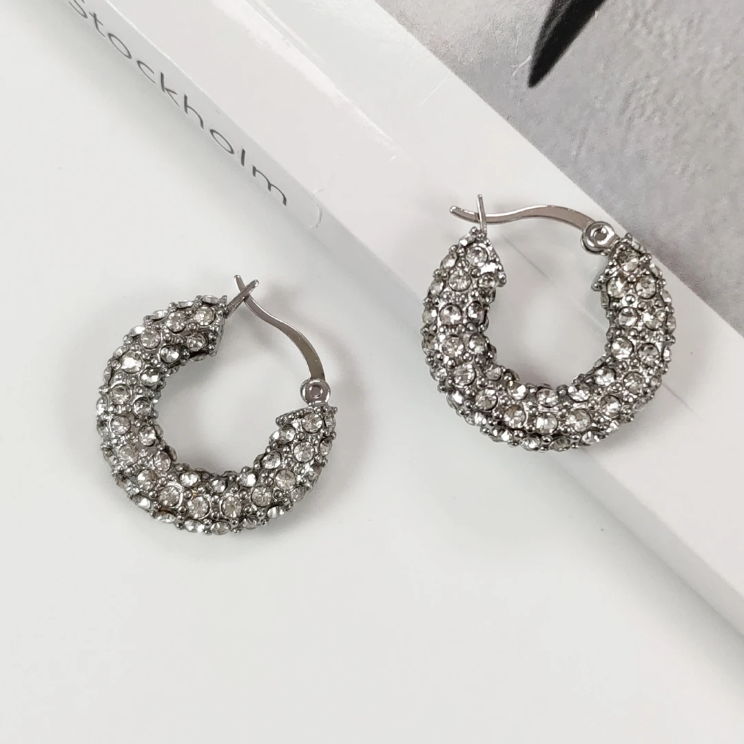 铜合金锆石耳饰 COGUI耳钉925银气质轻奢时尚百搭复古小众欧美