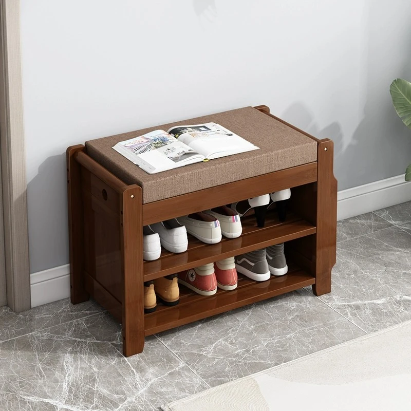鞋架小窄门口家用小型分隔层鞋架子宿舍用入户门换鞋凳鞋柜带坐凳