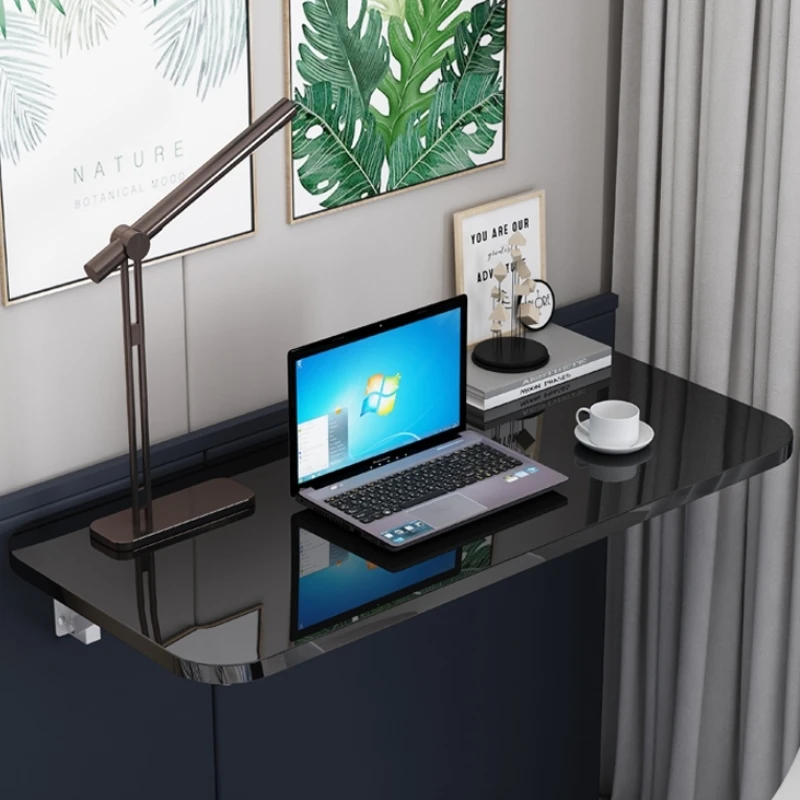 可折叠书桌壁挂式连壁餐桌挂墙电脑桌墙上书桌靠墙桌厨房折叠台面