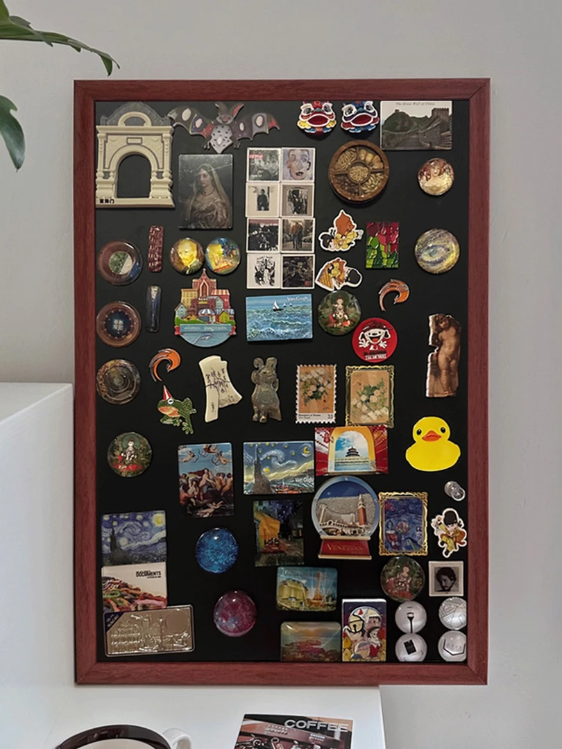 冰箱贴展示板磁吸化妆墙复古留言板黑板磁吸板