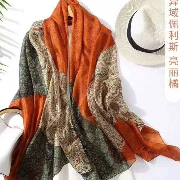 1036 优柔纱长度130x180左右时尚丝巾沙滩巾百搭