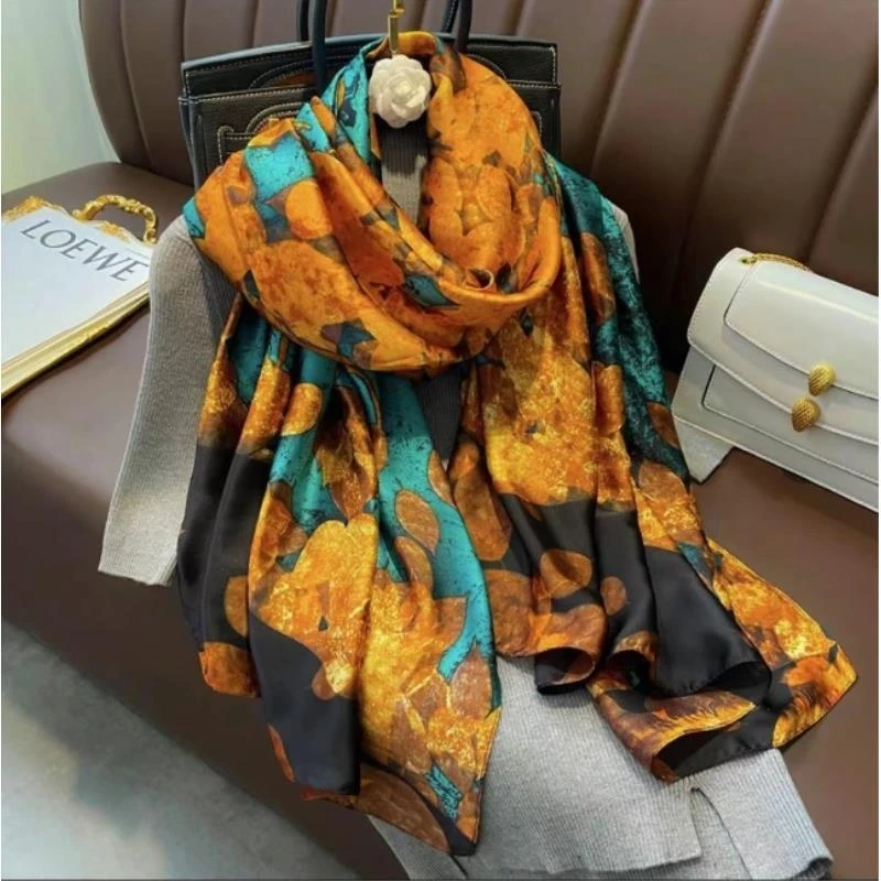 184 丽景段90X180左右丝巾长巾