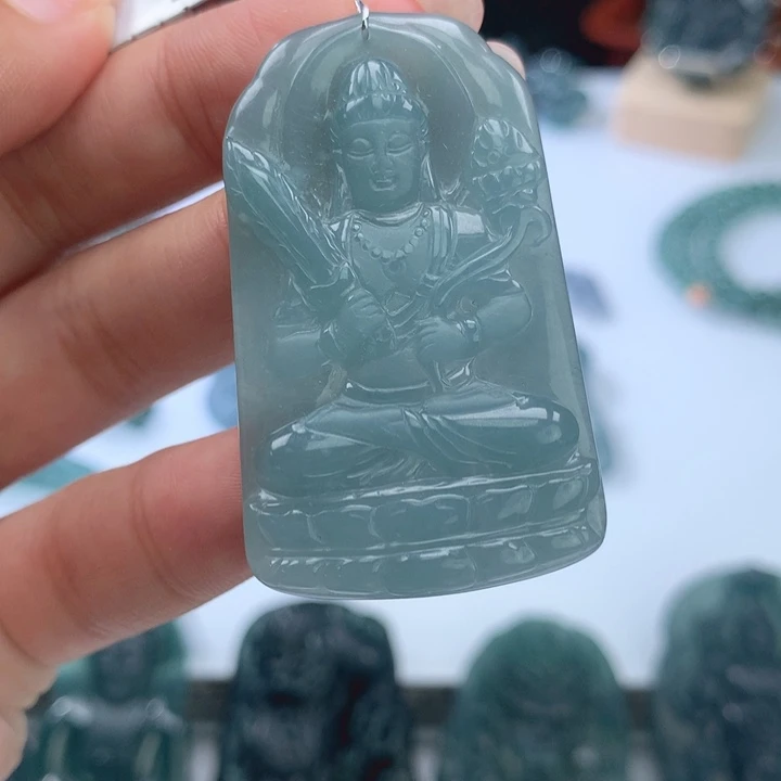 【闪购商品】翡翠颈饰未镶嵌福****饰天然翡翠A货