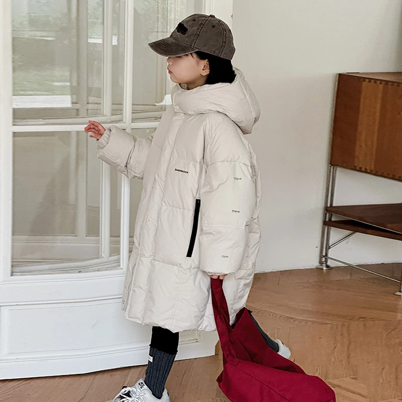 MZ轻量科技三防极寒加厚男女童冬季连帽羽绒服90白鸭绒MZ31