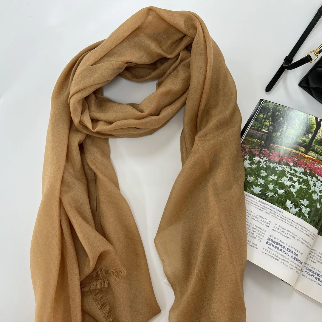 厚生24217高纱支精纺澳毛羊毛素色披肩 经典时尚百看不厌人手必备