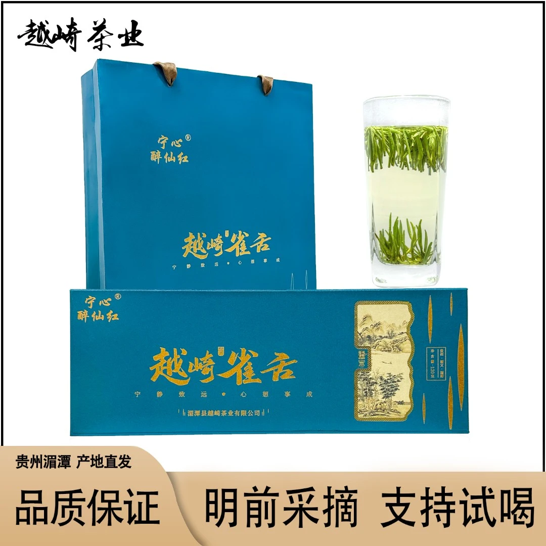 【越崎雀舌】明前春茶兰花香单芽条装礼盒款120克*1盒