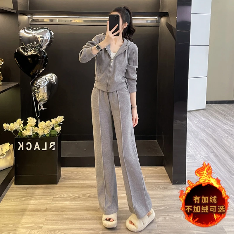 盐系时尚休闲穿搭气质套装女秋季时髦网红洋气套装女装春秋