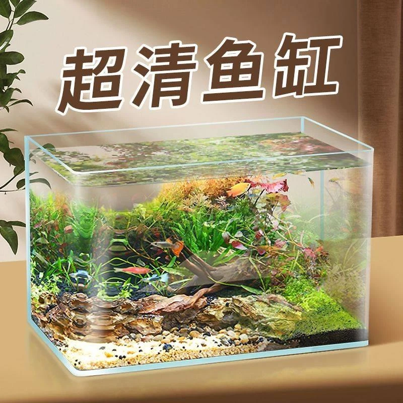 优雅懒人桌面生态缸造景金鱼缸乌龟新疆循环水草缸阳台透明过滤
