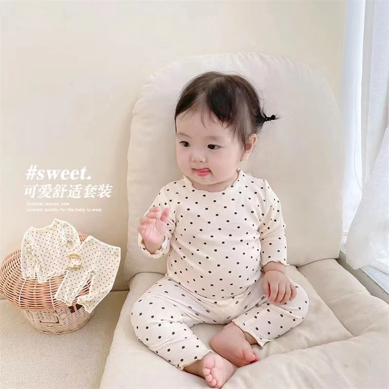 婴幼儿秋衣秋裤套装春秋长袖宝宝莫代尔棉薄款家居服宝宝睡衣