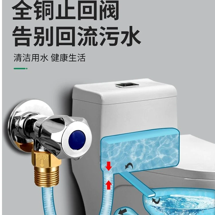 家用螺纹单向止回阀全铜马桶4分防返水卫生间水管阀防回水止逆阀