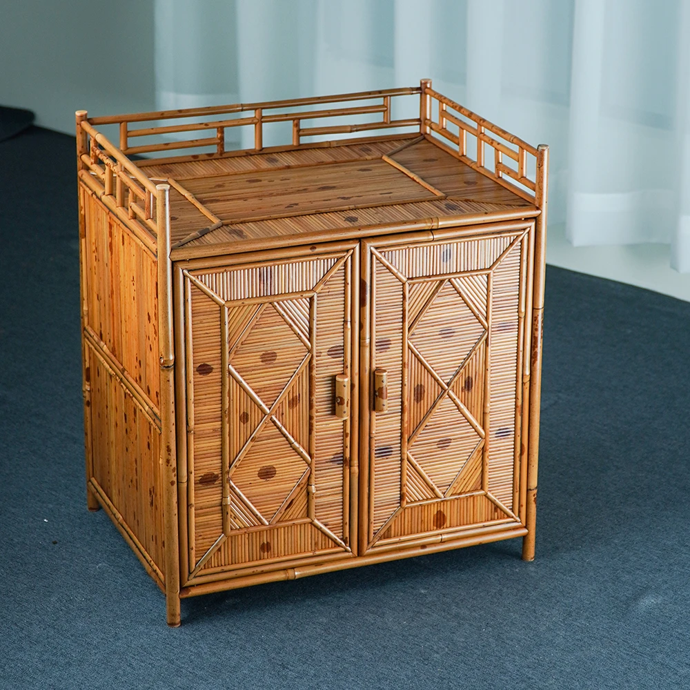 CG015(小邱师傅)非遗手工湘妃竹一凡竹柜