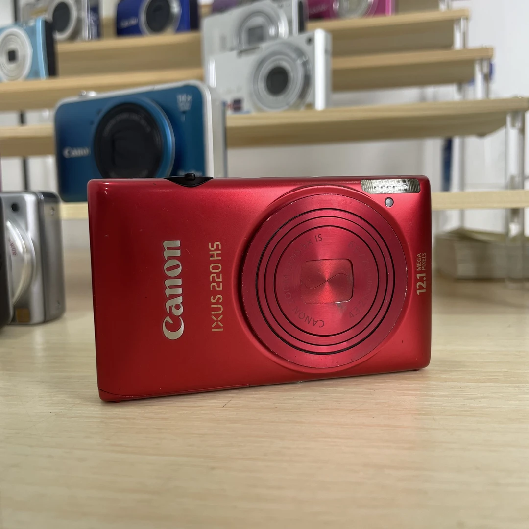 9新 Canon/佳能 IXUS220红色1210万像素5倍光学变焦不支持试用