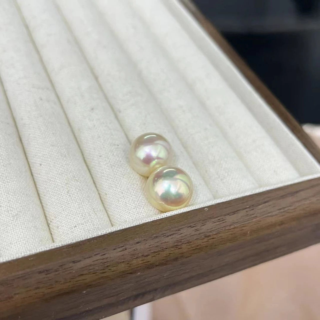 干枯玫瑰系列耳钉 天然海水珍珠 18K金