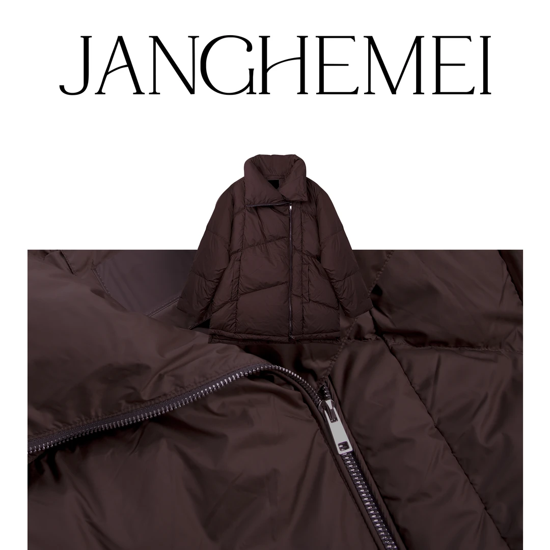 JANGHEME【宽松保暖羽绒服】中长款加厚90白鸭绒羽绒服 E11189M34