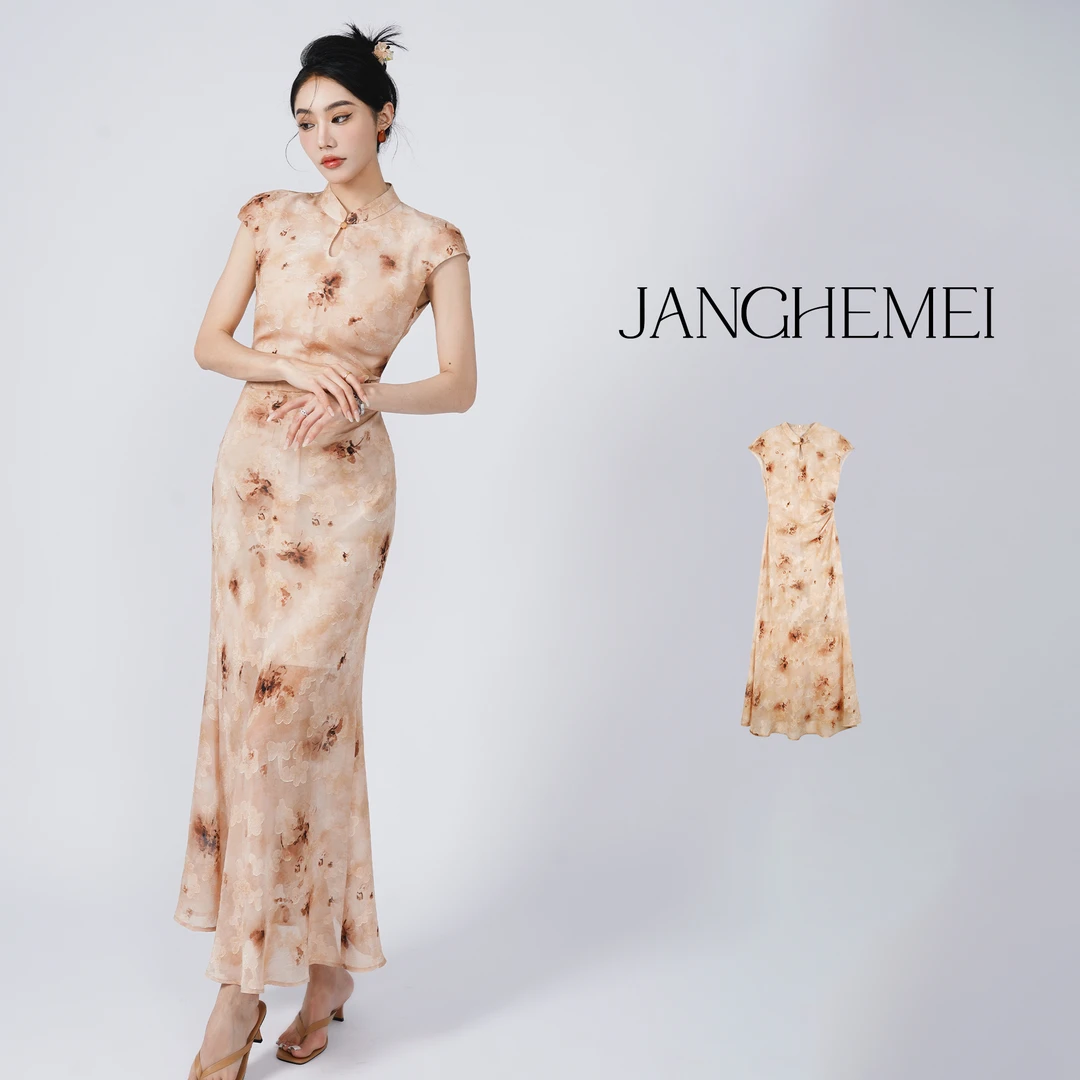 JANGHEMEI【收腰连衣裙】尤莱特新中式长裙L17843M42+L17876M42