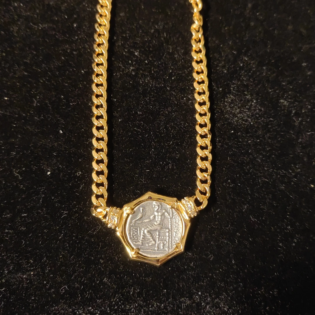 合金项链 喜乐中古 复古vintage高级感气质时尚项链