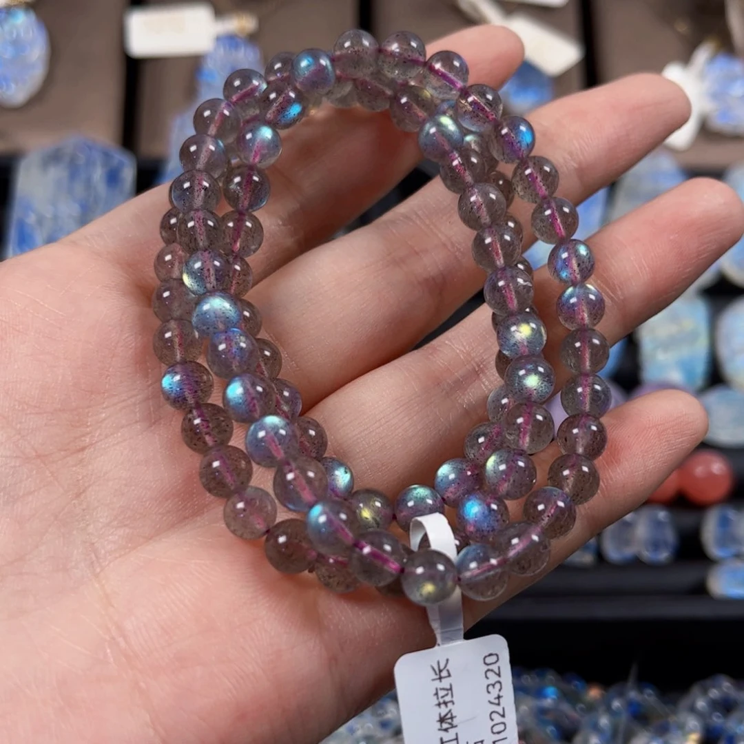 长石手串未镶嵌先****嘻6.4左右