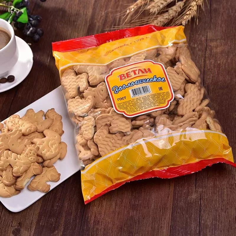 俄罗斯原装进口韦特力牌动物型代餐饼干字母饼干400克营养浓郁