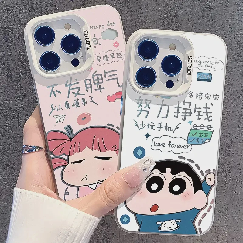 创意蜡笔小新适用荣耀200pro手机壳苹果15OPPO小米14情侣vivo新款
