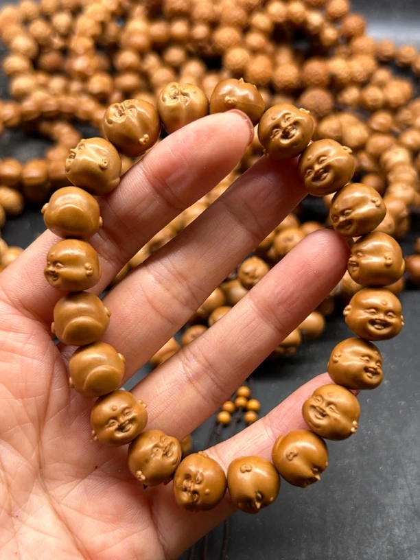 猴头核桃雕刻20颗开心手串手链手持男女文玩