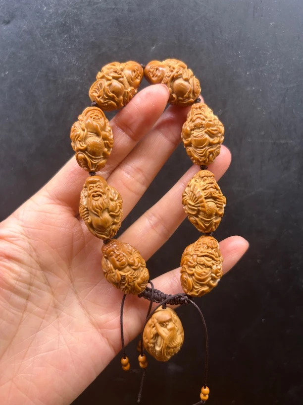 橄榄核雕刻梅林核神仙汇手串手链