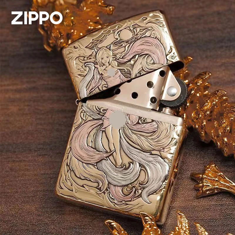 ZIPPO打火机【精选好物】鬼王破法者三代月下九尾煤油男士 DY9812FD