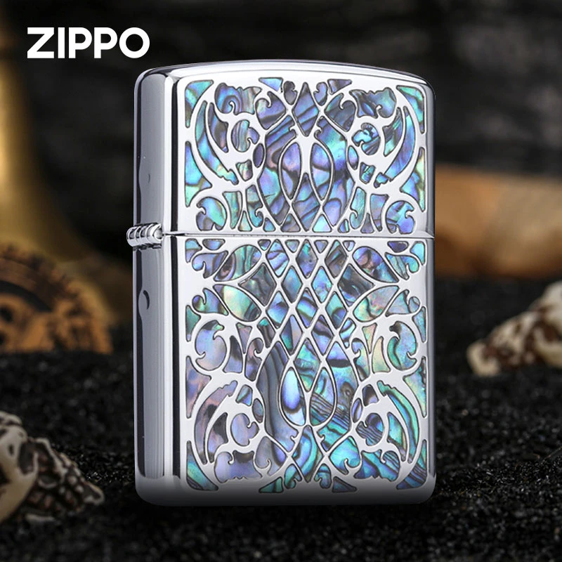 ZIPPO打火机【精选好物】幻彩贝壳阿拉伯图案 煤油防风火机送礼男士