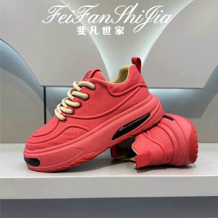斐凡世家2025新款男时尚休闲轻便四季厚底舒适透气软底运动休闲鞋