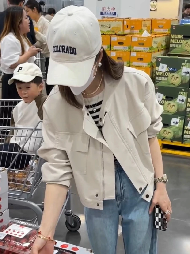 秋冬女装新款皮夹克外套短款时尚女士皮衣女外套百搭休闲2212