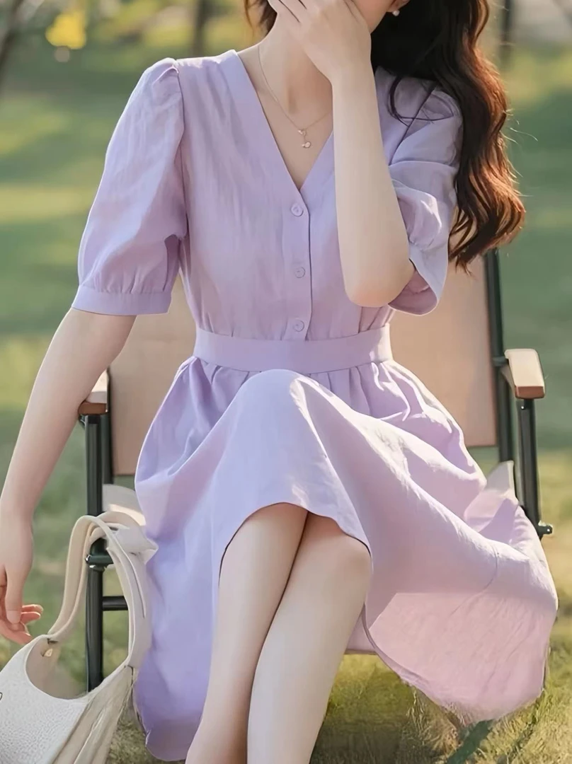 SS41新款今年流行爆款大方得体的法式气质连衣裙子女夏季