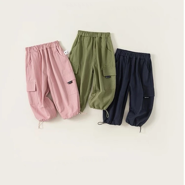 儿童工装裤秋季2025新款男童裤子女童秋装小童休闲裤时髦宝宝童装