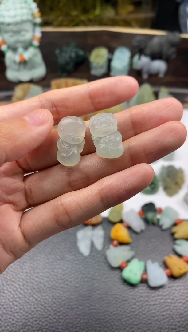 【闪购商品】定制翡翠未镶嵌童男童女