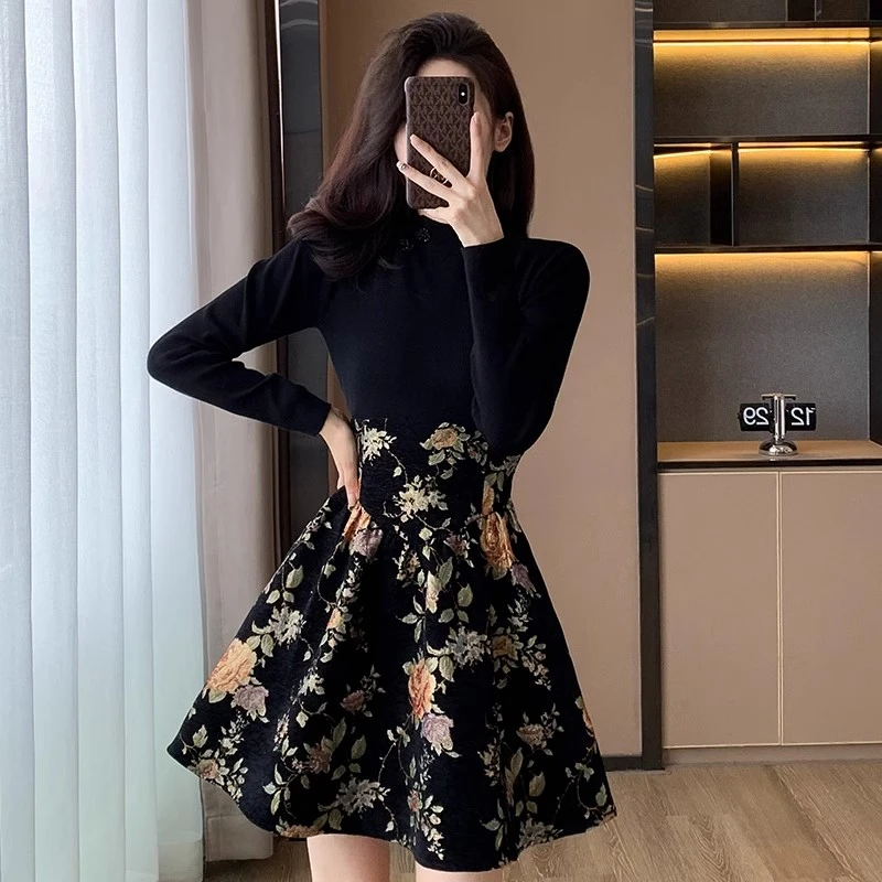 <直播间专属链接非图片款>气质修气质时尚收腰百搭中长款连衣裙