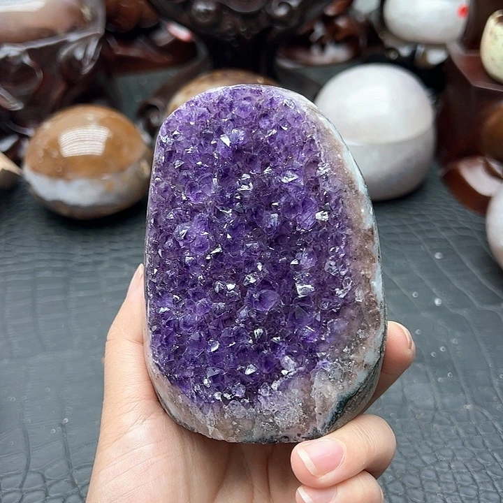 水晶聚宝盆柱子晶镇恐龙蛋爱心开口笑未镶嵌42