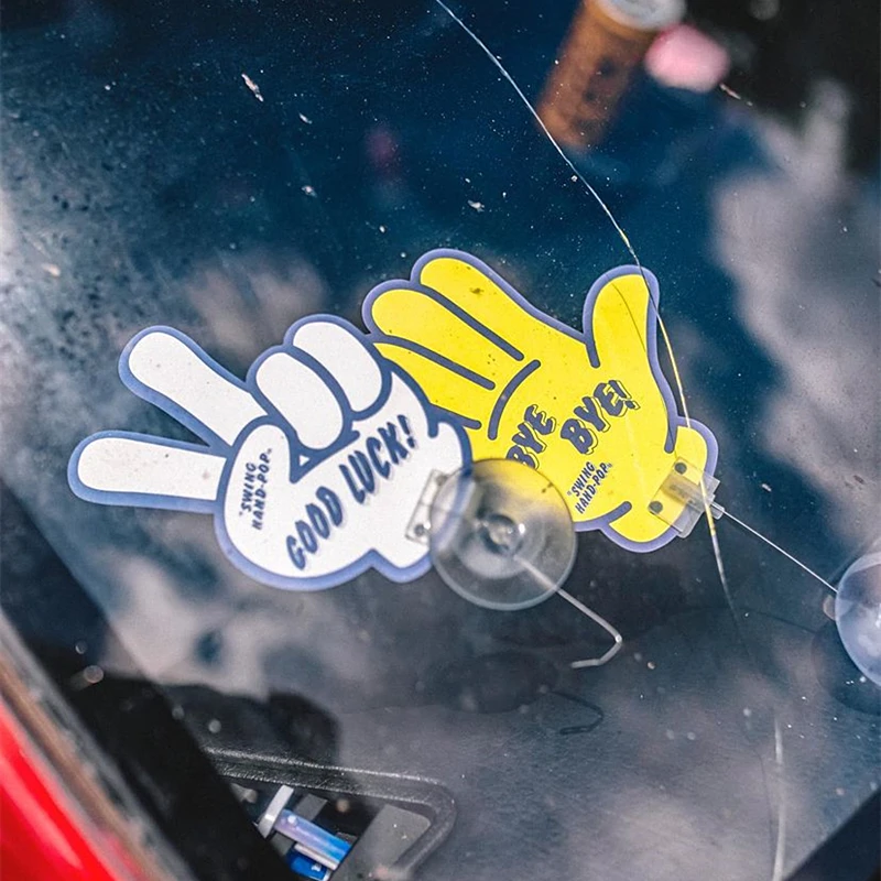 日本JDM汽车动态摇摆香片OK手势卡通内饰吸盘香薰挂件摆件装饰品