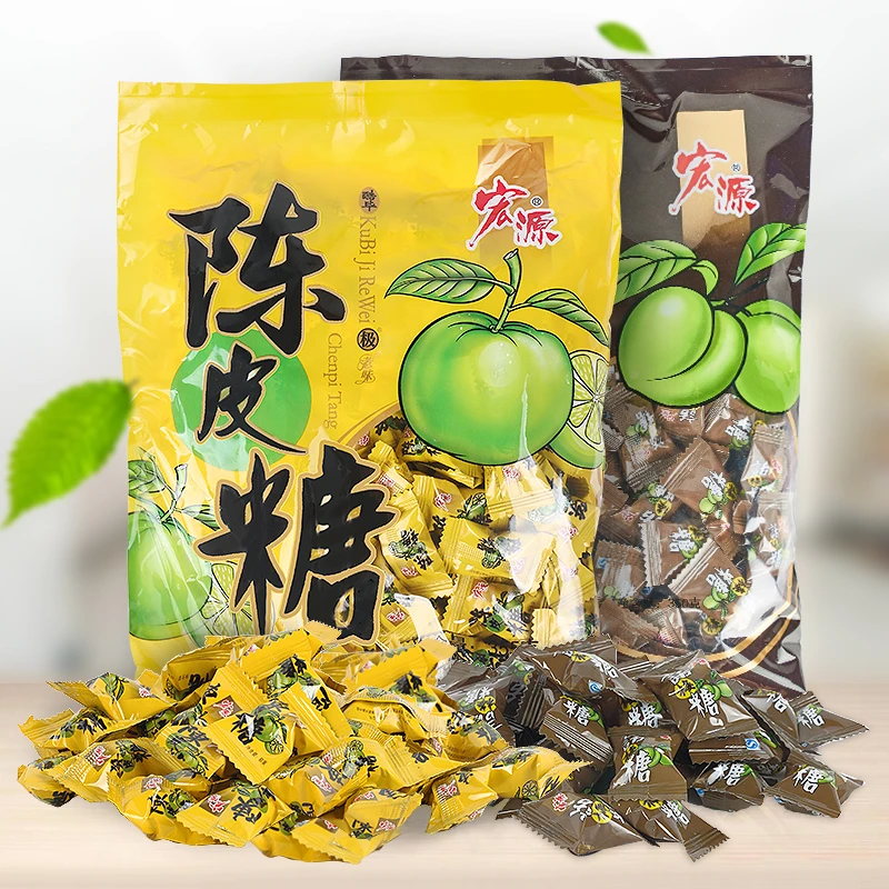 宏源话梅糖水果味正品陈皮糖散装糖果休闲小零食橙皮硬糖喜糖