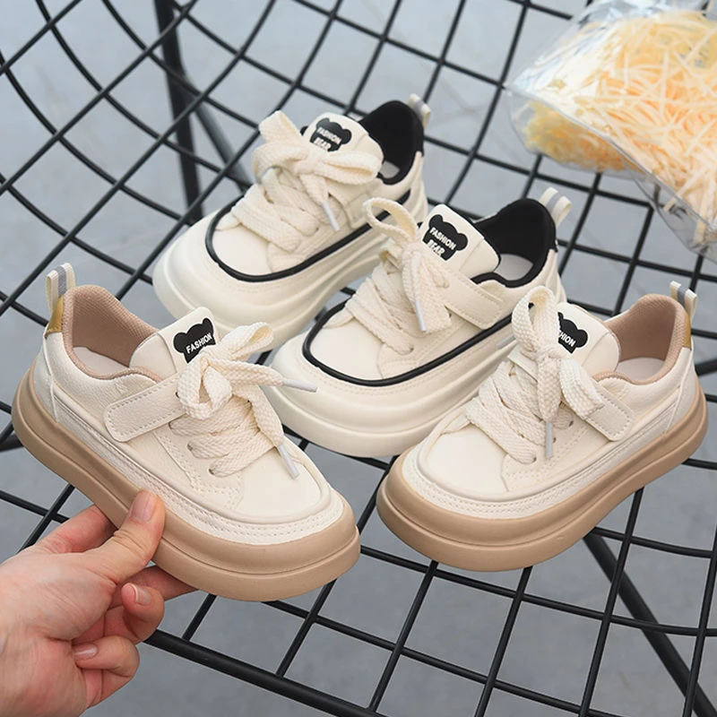 儿童运动板鞋2024春夏新款女童软底小白鞋男童休闲鞋子轻便运动鞋