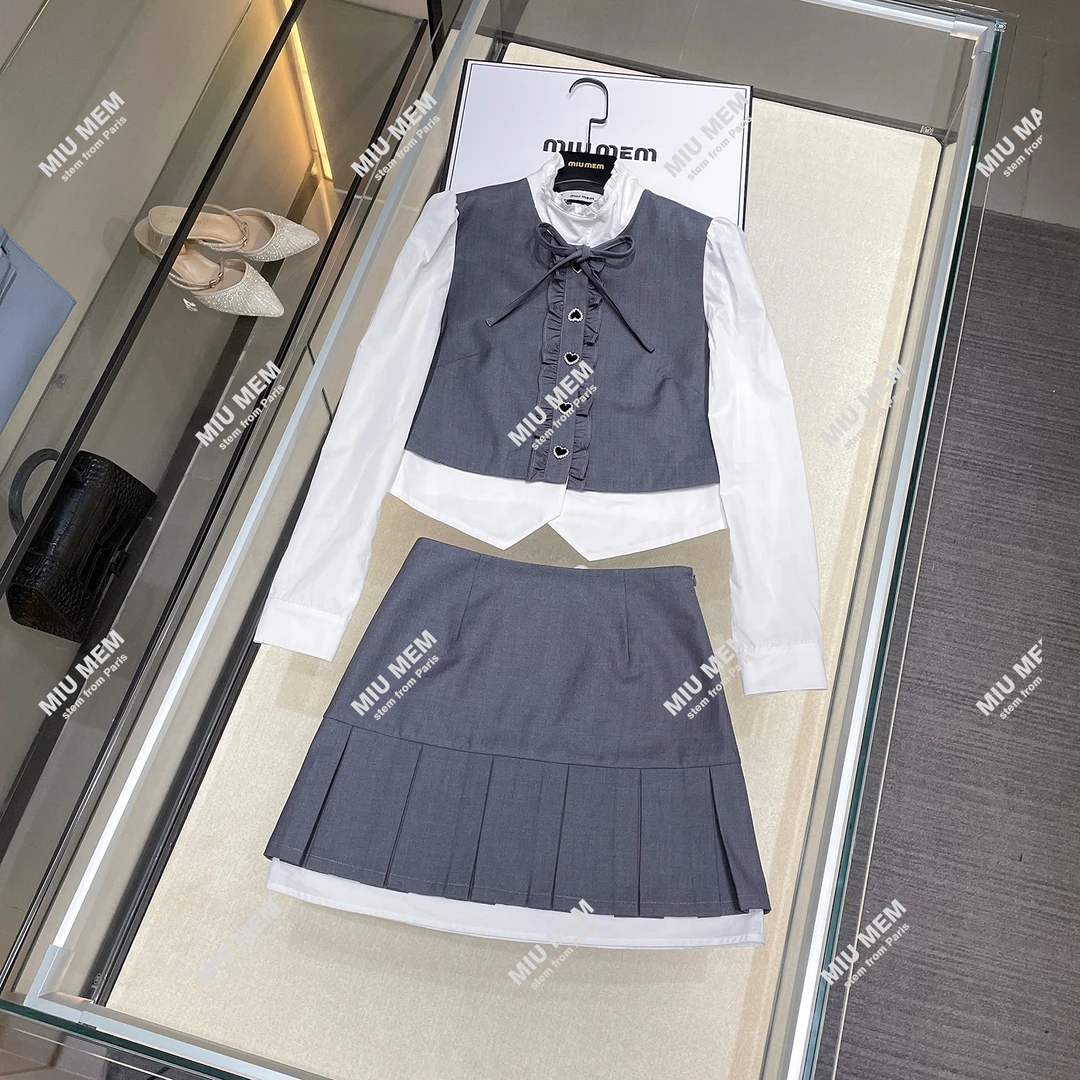 MIUMEM秋冬韩版对版拼接时尚百搭两件套套装DY5030