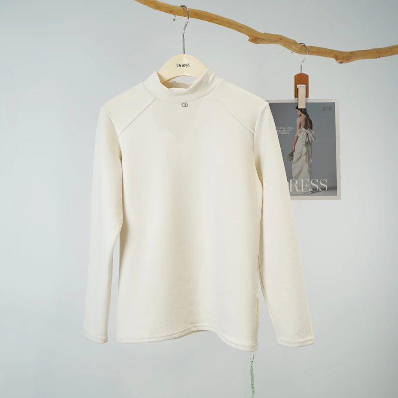 朵以2024德绒保暖显瘦插肩袖设计百搭打底39PD019048